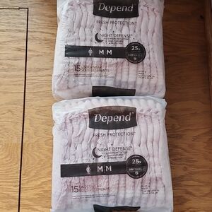 Depend Fresh Protection Night Defense Underwear Pink 30 Ct